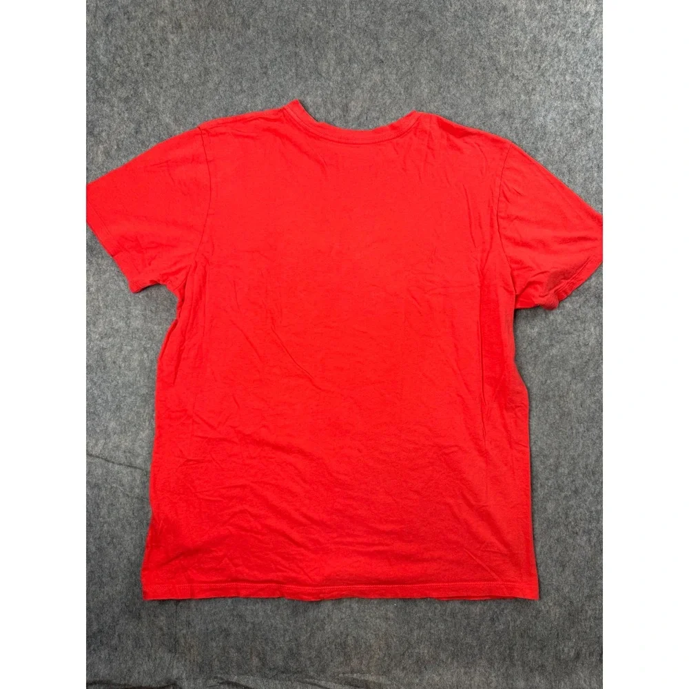 The North Face T-Shirt Men Large Red Cotton Graphic Tee Short Sleeve Outdoor